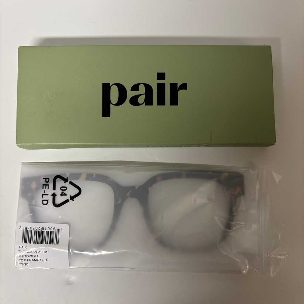 Pair Eyewear The Murphy T01 Top Frame Clip The Tortoise 53-20 Magnetic Accessory